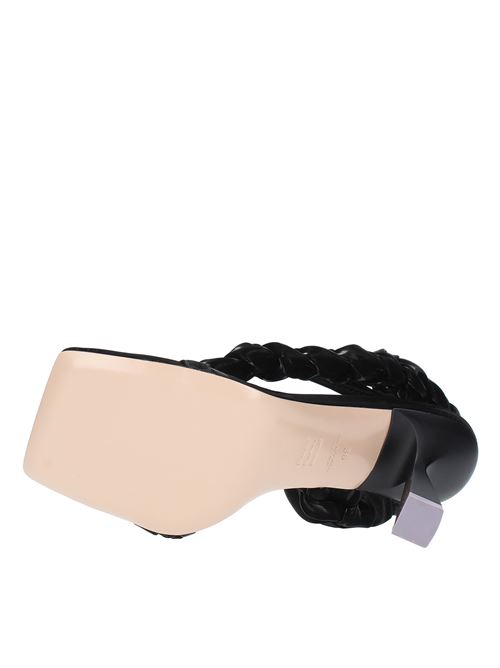 Faux leather sandals SEBASTIAN | SE1116 VINYLNERO